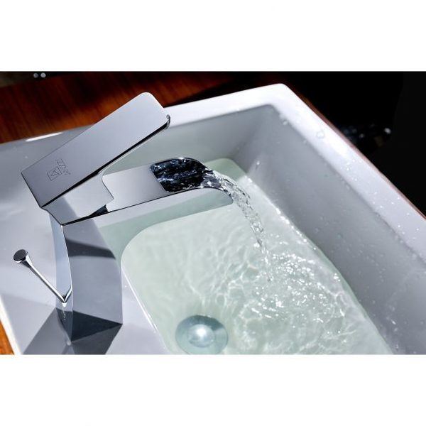 Anzzi Forza Single-Handle Low-Arc Bathroom Faucet in Polished Chrome L-AZ019